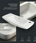 20 Inch Wall Mounted Bathroom Sink With DIY Friendly Slip On Install Space Saving Design Single Faucet Hole Glossy White Finish