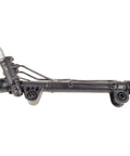 Front view of remanufactured hydraulic power steering rack and pinion complete unit renewed for easy install and smooth steering.