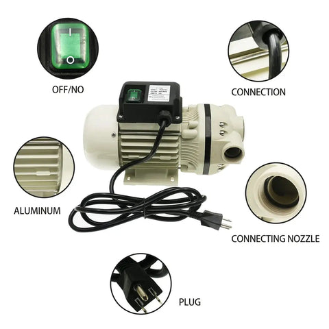 Diaphragm Irrigation Pump With Self Priming For Industrial Use Electric Water Pressure Booster 110V AC 10.6 GPM side view
