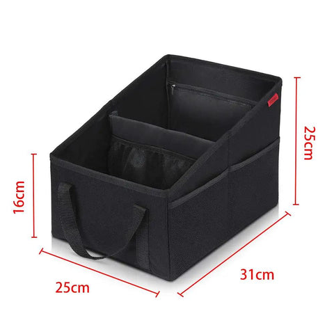 Backseat Car Organizer For Front And Rear Seats Collapsible Storage With Cup Holders Universal Fit For Cars Trucks And SUVs