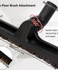 32mm Hardwood Floor Brush With 360 Degree Swivel Head, 12 Inch Wide Multi Surface Vacuum Attachment for floors and rugs