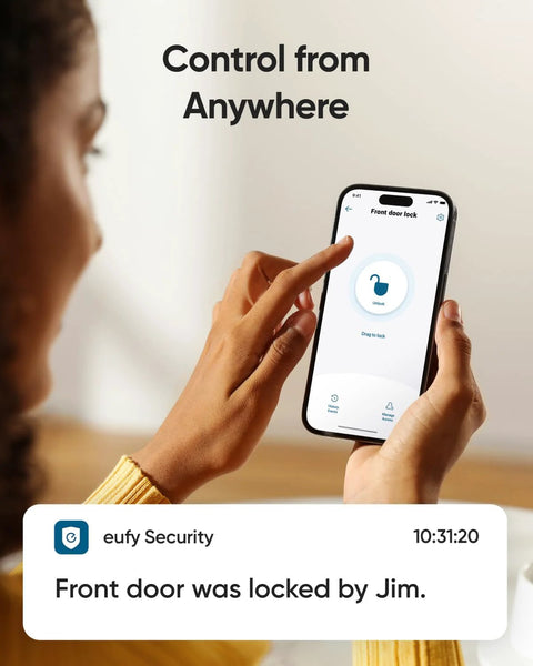 eufy Security Smart Lock C220 front door lock controlled via smartphone app