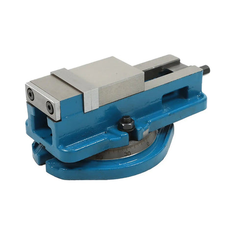 2 Inch Precision Milling Vise With 360 Degree Swivel Base For Milling And Drilling Machines, Blue Clamp Vise, Rock Solid Cast Iron Construction