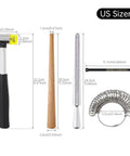 Ring Sizer Mandrel Measuring Tool Kit For Jewelry Making, All In One Gauge Set With Wood Cone, Rubber Mallet, Wire Wrapping Tools, Finger Size Sticks, For Men And Women, Precise, Fast Ring Sizing, Handy Repairs For DIYers.