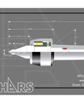 Side view of 4MT Long Nose High Speed Medium Duty CNC Live Center 202-3530 3500 RPM 1100 Lb Load Capacity with dimensions
