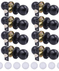 8 Pack Matte Black Privacy Door Knobs Interior Passage Round Lockset for Bedroom and Bathroom No Key Needed with Adjustable Latch Fits Common Backsets Easy Install Includes Screws and Instructions