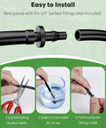200 Ft 1/4 Inch Drip Irrigation Tubing Blank Distribution Tube PVC For Garden Watering System Roll installation steps