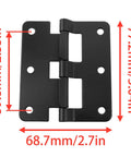 3.03 X 2.64 Inch Black Lift Off Hinge For Flight Cases Detachable Split Hinge Hardware, rust-resistant metal with measurements shown