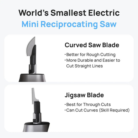 Curved and jigsaw blades for the Hardcore Eight Piece Saw Blade Set Fits Neosander Sander for detail cutting tasks.