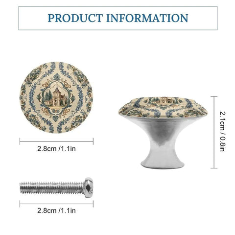 2 Pack French Country Style Cabinet Knobs Stainless Steel Drawer Pulls Vintage Round Cabinet Handles Product Dimensions