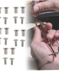 Eyeglasses Repair Kit With Replacement Screws And Screwdriver For Sunglasses And Glasses Quick DIY Fix Toolkit shown with screws and eyewear repair