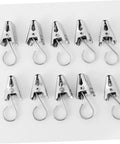 Stainless Steel Curtain Clips Hooks 30 Piece Set For Easy Hanging Of Draperies Durable Heavy Duty Design For Home And Office Use