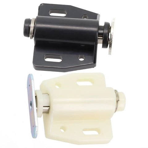 Push To Open Magnetic Cabinet Door Catch With ABS Plastic Round Buffer For Wardrobe Kitchen Bathroom No Slam Soft Close Lock