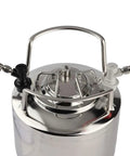 Ball Lock Quick Disconnect Set for Home Brewing Kegs With Five Sixteenths Gas Barbs and One Quarter Inch Liquid Barbs Includes Stainless Steel Hose Clamps For Secure Connections and Easy Keg System Upgrades on Cornelius keg