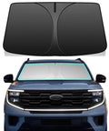 Foldable Front Window Sun Shade For 2018 2026 Ford Expedition SUV 4 Layer 240T UV Blocker Sun Visor Cover Reflective Heat Shield