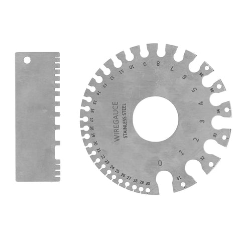 Pro Grade Stainless Steel Round Hole Diameter Gauge For Wires And Rods, Precision Measuring Tool Ruler with engravings.