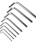 Heavy Duty Cr V Steel Hex Key Wrench Set With Chamfered Tips For Furniture Assembly And Workshop Maintenance Long Short Arm Metric Bits, metric sizes