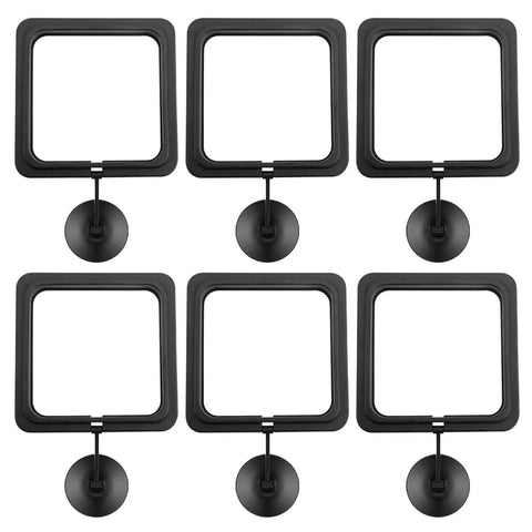 Floating Plant Holder Rings for Fish Tanks Set of 6, black square and round aquarium rings