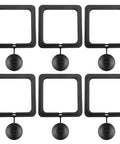 Floating Plant Holder Rings for Fish Tanks Set of 6, Round and Square Fish Food Rings to Protect Plants, black plastic aquarium rings