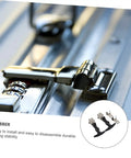 Close-up of T Shape Rubber Lock Draw Latch Hasp For Engine Covers And Cabinets Flexible Hood Catch installed on a surface
