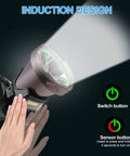 Rechargeable Headlamp With 8 Modes For Adults, Ultra Bright XHP90 LED Headlamp, IPX6 Waterproof side induction design view