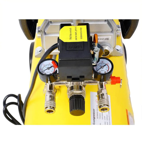 Heavy Duty 13 Gallon Air Compressor With Powerful 4.5HP Oil-Lubricated Motor And 115 Psi Horizontal Tank For Garage, Painting And Nailing Tasks Portable Design With Easy Roll Wheels