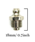 Five Sixteenth Inch Straight Grease Zerk Fitting Set, 30 Pcs Nickel Plated Nipple Nozzle, 18mm Length