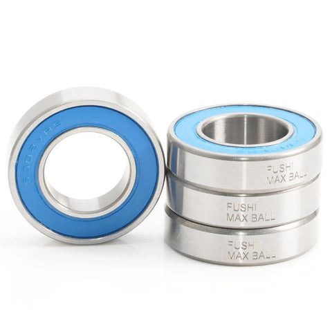Cartridge Bearings 15x28x7mm Set For Bikes With Blue Chrome Steel Sealed Grease Full Balls 6902 Style Heavy Duty Hubs Pivot Replacement No Retainer Durable Bearing Kit 4 Pieces, 4-pack