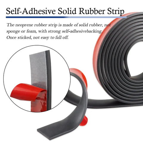Adhesive Backed Neoprene Rubber Strips For DIY Gaskets And Seals, Heavy Duty Self Adhesive Sheets And Rolls For Crafts Pads