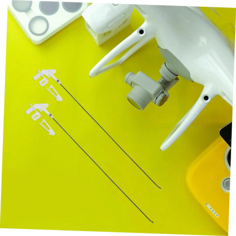 20 Sets Fixed Wing Airplane Control Horns Pushrods And Linkage Stoppers Kit on yellow background with model plane parts.
