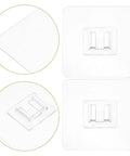 30 Pack Adhesive Furniture Anti Tip Wall Anchors No Drill Kit For Secure TV Stands, Bookcases, Dressers, clear acrylic wall anchors