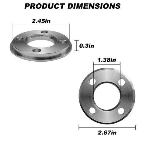 Heavy Duty Template Guide Adapter Fits Makita Routers 3606 3612 3621 3620 dimensions 2.45in and 2.67in steel body design