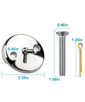 Upgrade Your Tub Setup With This Slick Trip Lever Bathtub Overflow Faceplate with Chrome Finish and Included Hardware.