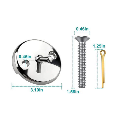 Upgrade Your Tub Setup With This Slick Trip Lever Bathtub Overflow Faceplate with Chrome Finish and Included Hardware.
