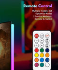 Two Pack RGB Under Monitor Lights With 353 Color Modes And Remote Control For PC Gaming Setup LED Desk Lamp For Room Ambiance
