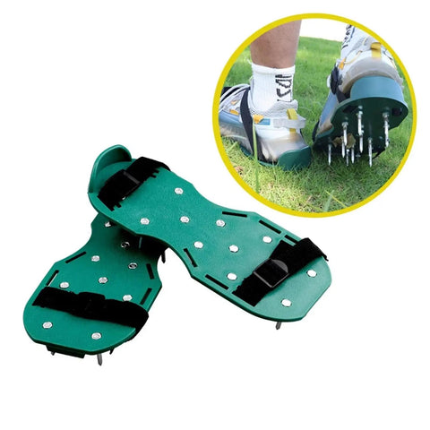 Soil Loosening Shoe Tool For Garden And Lawn Aeration Turn Every Step Into Easy Soil Breakup Footwear Attachment, black spikes