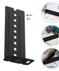 6 Pack Top Notch L Shaped Keyboard Slide Rail Brackets, heavy duty black metal bracket, with mounting screws, adjustable design.