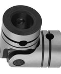 12mm U Joint Universal Joint For 1/2 Inch Round Shaft In 40Cr Steel 2.05 Inch Length Motor Connection, side angle view.