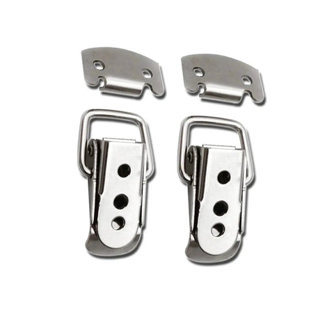Stainless Steel Spring Buckle Hasp Latch For Toolbox Chest And Cabinet Durable Silver Locking Mechanism Easy Install