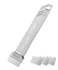 Panda Edge All Metal 3D Printer Scraper Kit With 3 SK5 Steel Blades Comfortable Grip Handle CNC Machined 6061 Aluminum Alloy