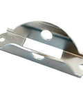 Locking Handle Guard And Silver Safety Cover For Industrial Control Panels, No Frills Tamper-Resistant Shield shown in metal finish