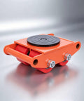 Heavy Duty 4 Pcs Carbon Steel Machinery Dollies With 360 Swivel Wheels For Moving Industrial Equipment In Factories, Warehouses And Job Sites Smooth Sliding Skates Built Tough on a silver surface.