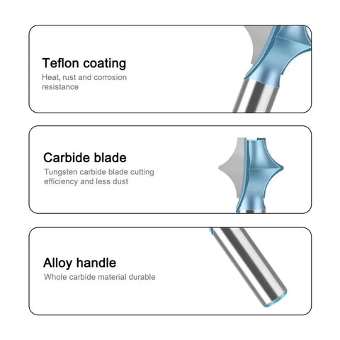 Cool Miter Frame Molding Router Bit With 12mm Or 1/2in Shank For Crafting Curved Wood Profiles and Teflon coating for durability.
