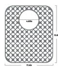 Heat Resistant Silicone Sink Mats for Kitchen, Two Pack 13.8 by 11.4 Inches, Raised Feet Design Elevates Mats for Quick Drainage