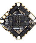 Top view of High Performance Flight Controller And ESC 40A 4-In-1 Kit For 2-6S Drones, STM32F722 MCU, 20x20mm board layout.