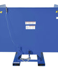 Built Tough Heavy Duty Steel Self Dumping Hopper With Smooth Auto Bump Action For Forklifts 4 Cubic Yard Roll Off Debris Cart side view