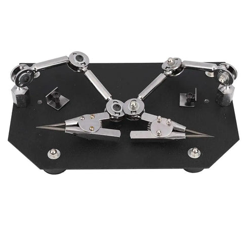 Auxiliary Welding Fixture Clip With Adjustable Angle And 360 Degree Rotation Jewelry Soldering Table Clamp on black base