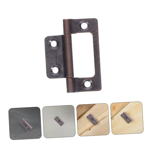 Heavy Duty Thickened Stainless Steel Quiet Self Closing Cabinet Hinges 51x25x1.2mm Vintage Red Bronze Flush Mount