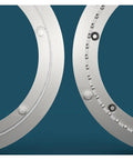Close-up of aluminum alloy body and steel ball bearings in Heavy Duty Turntable Bearing With Silent Slewing Ring for Lazy Susan.