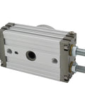 Pneumatic rotary cylinder air table actuator with aluminum housing and dual mounting studs (side view)